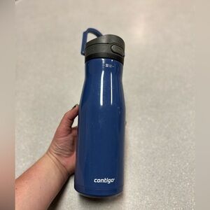 Contigo 32 ounce blue stainless steel water bottle used